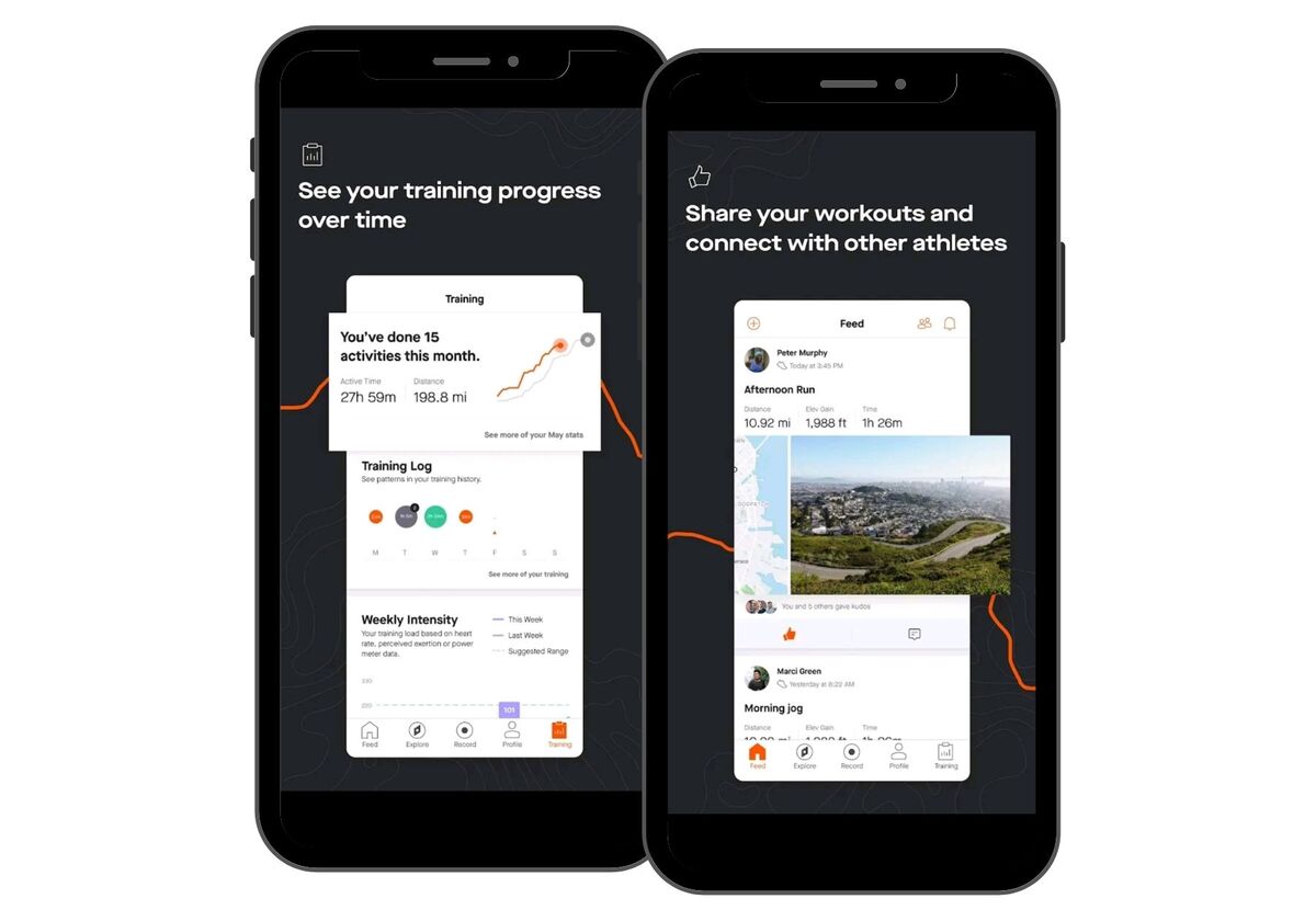 Strava hiking app