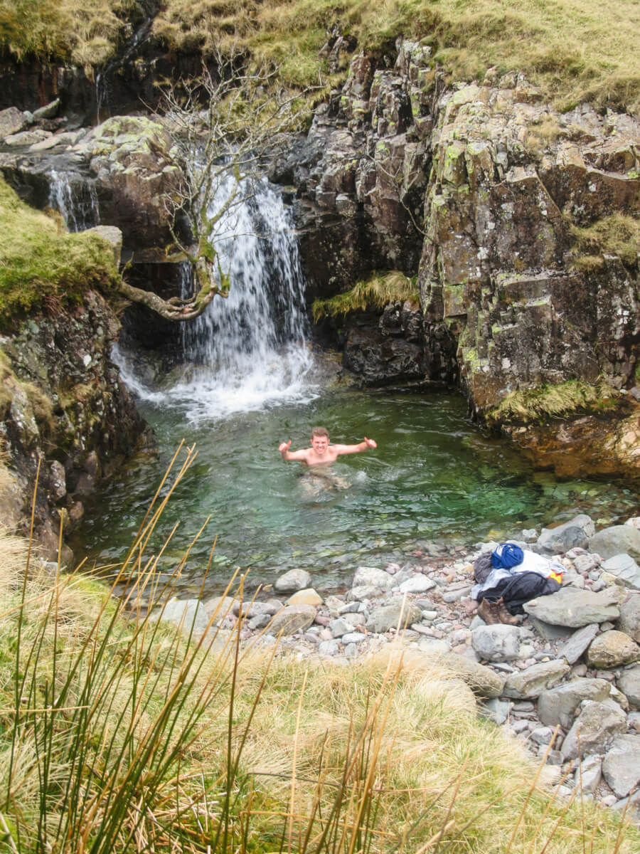 Wild swimming in Ruddy Gill