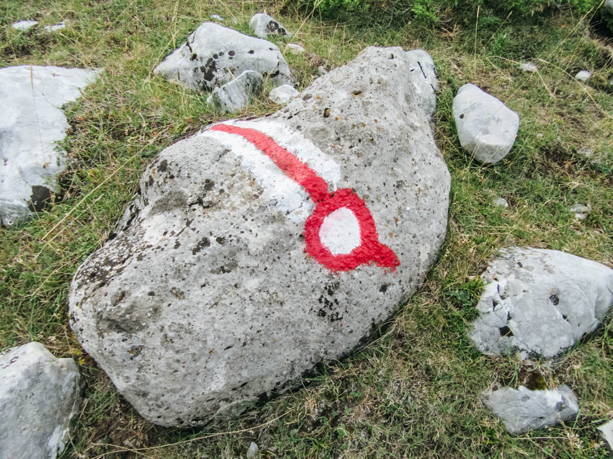 Durmitor National Park hiking waymarker