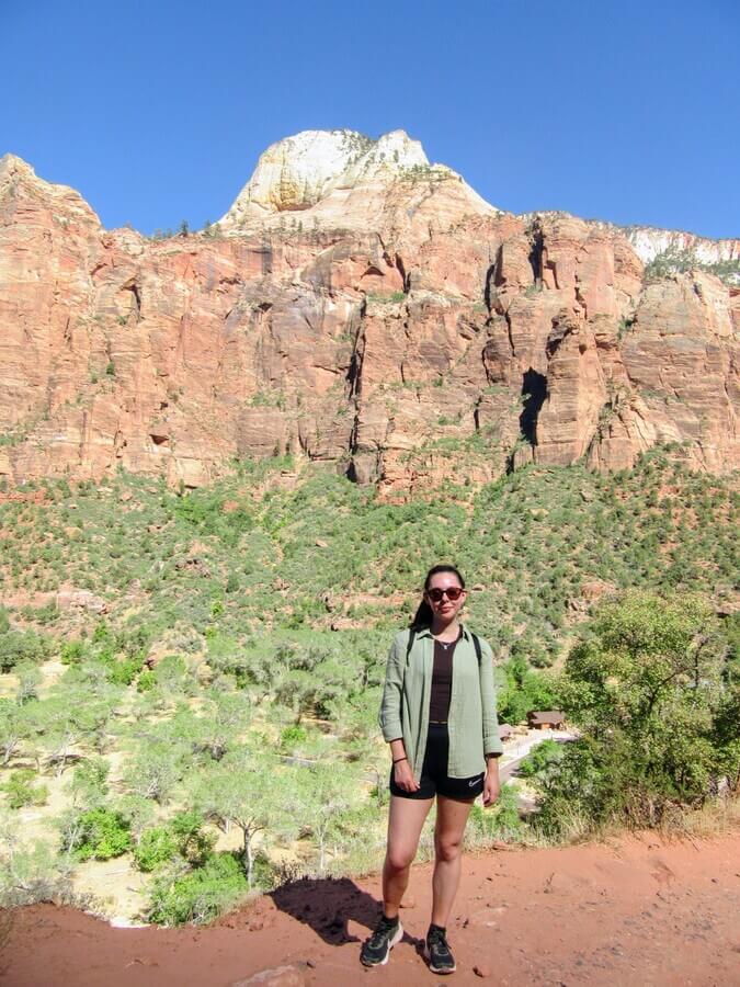 Lauren Pears hiking in Zion National Park