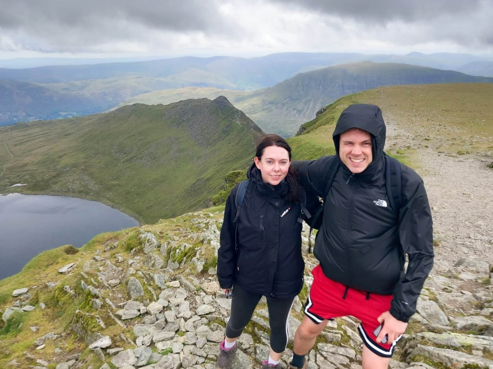 Two hikers on Helvellyn in the Lake District