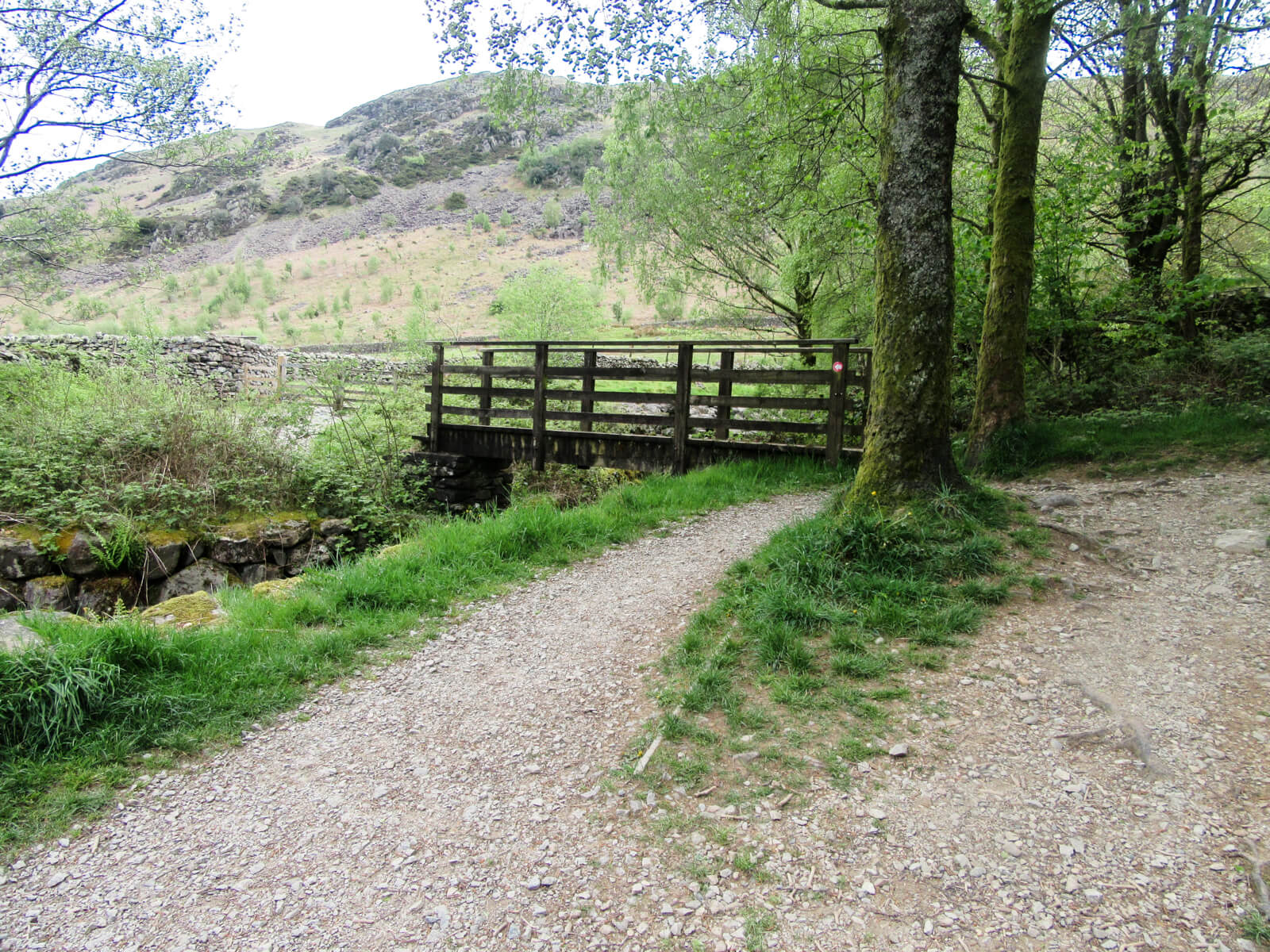 Footbridge to Helvellyn from Swirls car park