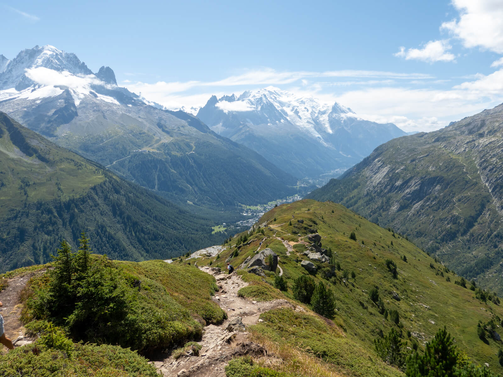 Descending from Aiguillette des Posettes summit
