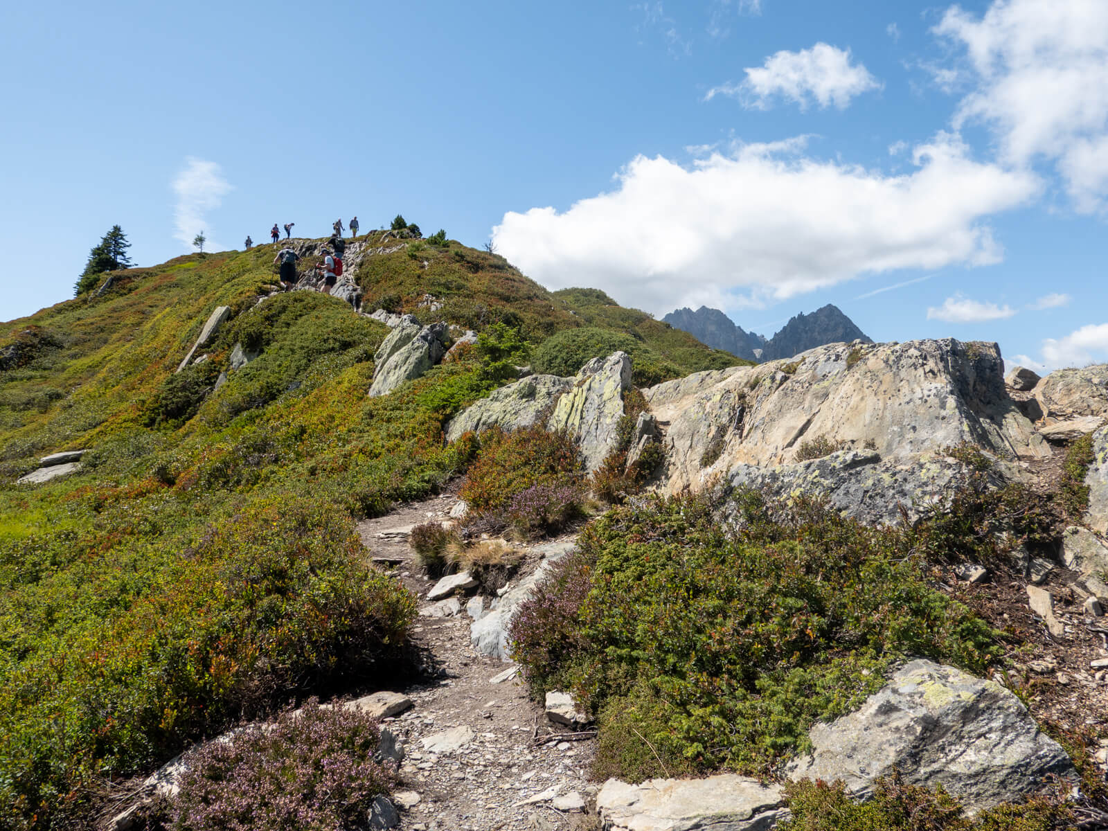 Approaching the summit of Aiguillette des Posettes