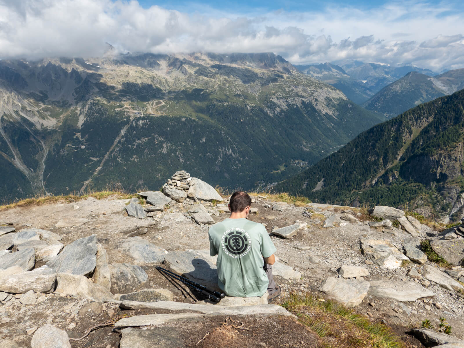 A man looking at the view from Signal Forbes